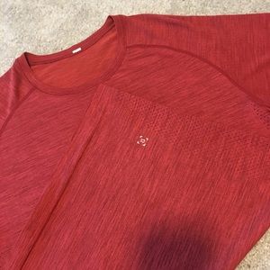 Red lululemon Metal Vent Tech Surge Men’s Shirt